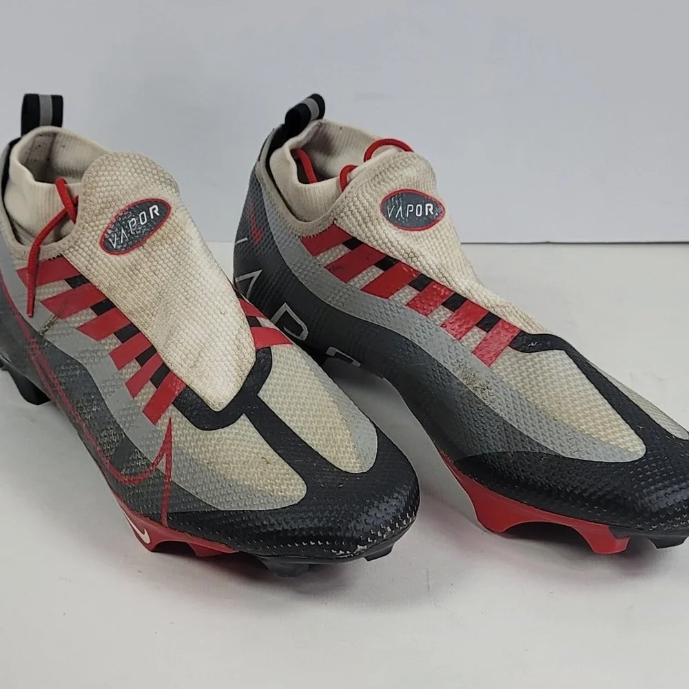 Nike Mens Vapor Edge Pro 360 Football Cleats Grey Red Black DQ3670-061 Size 12